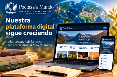 Plataforma digital de Poetas del Mundo, una comunidad internacional de poetas y lectores por la paz y la poesía.